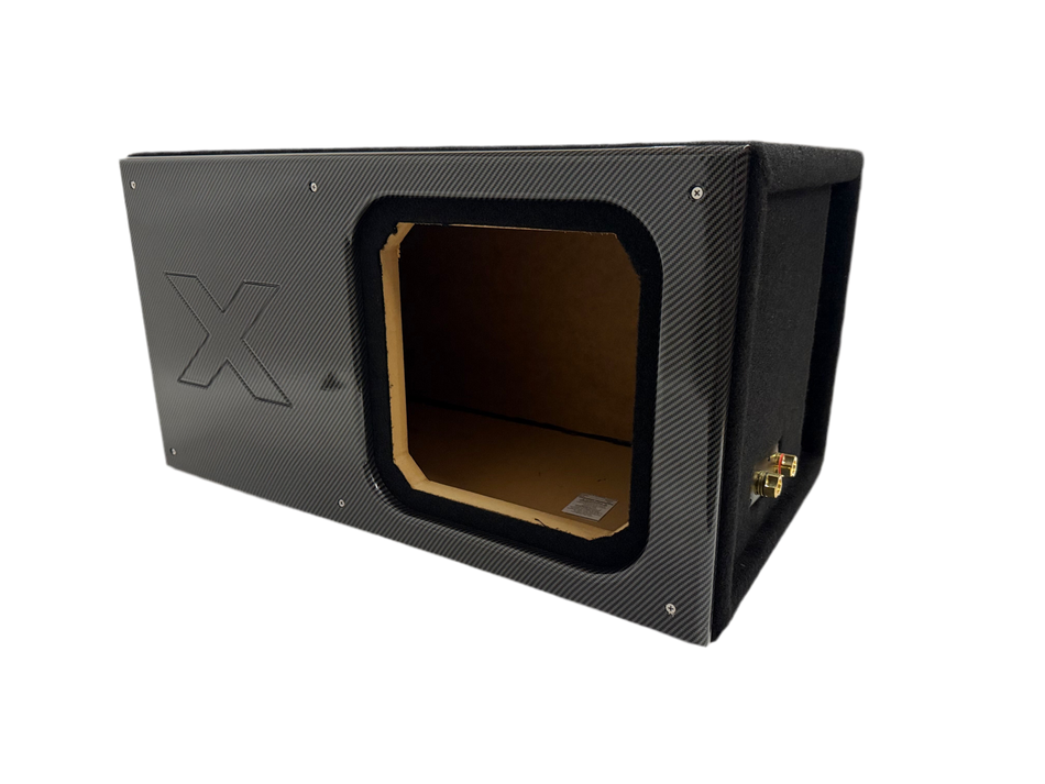 12" Black Super Weave Pattern Kicker Solo X box-1"- MDF All Around -Heavy Duty Terminal