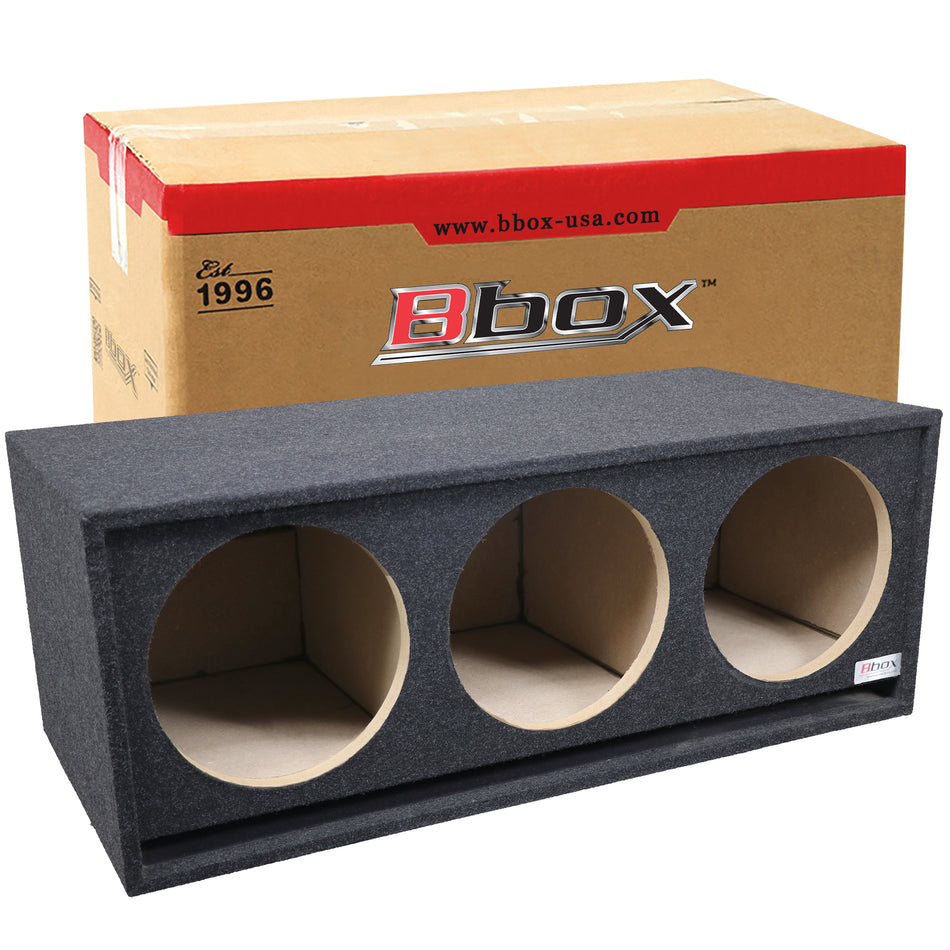 12" Three Hole Vented Subwoofer Enclosure  Precision CNC-Cut, Premium MDF Construction. Proudly USA Made.