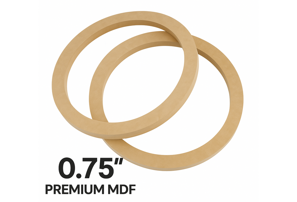 10" Premium MDF" Subwoofer Spacer Ring - Premium MDF Pair