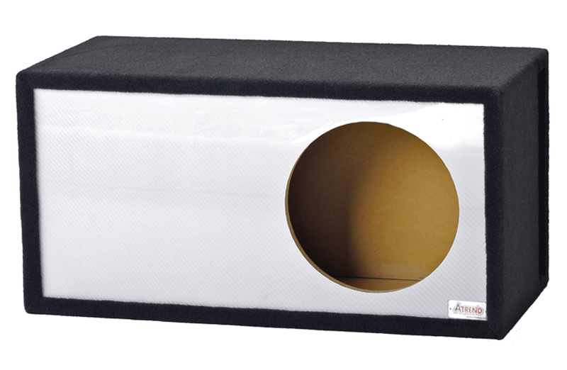 10LSVB- White Carbon Fiber - 10" Single Vented SPL- White Carbon Fiber - Proudly USA Built utilizing our Liquid Ink Process