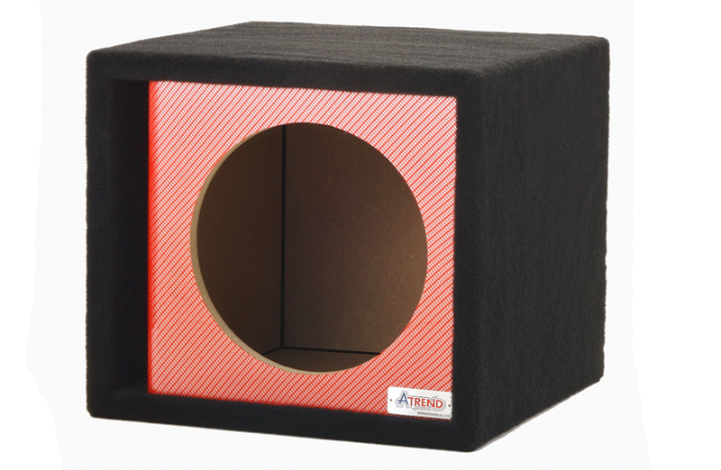 10SVR - Red Carbon Fiber - 10" Singlel Vented Red Carbon Fiber - Proudly USA Built utilizing our Liquid Ink Process