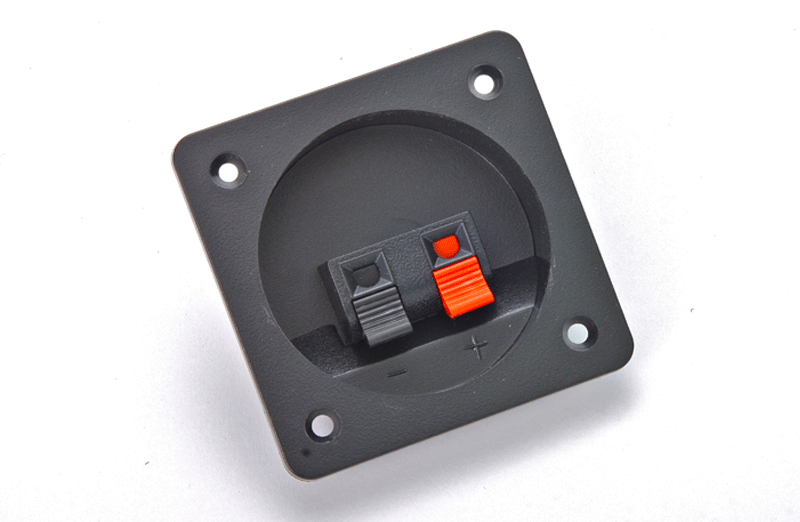 Premium 4-Terminal Binding Post Plate - Spring or Push Style