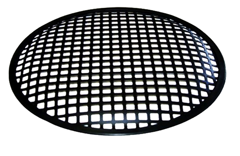10" Black Metal waffle-style Subwoofer Grill Pair - Universal Fit