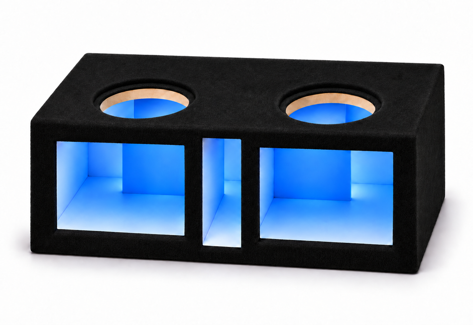 8HH-DVL | Heavy Hitter LED Dual 8-Inch Vented Subwoofer Enclosure