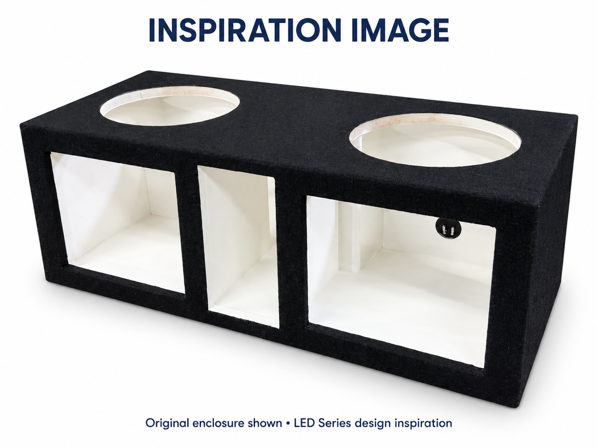 8HH-DVL | Heavy Hitter LED Dual 8-Inch Vented Subwoofer Enclosure