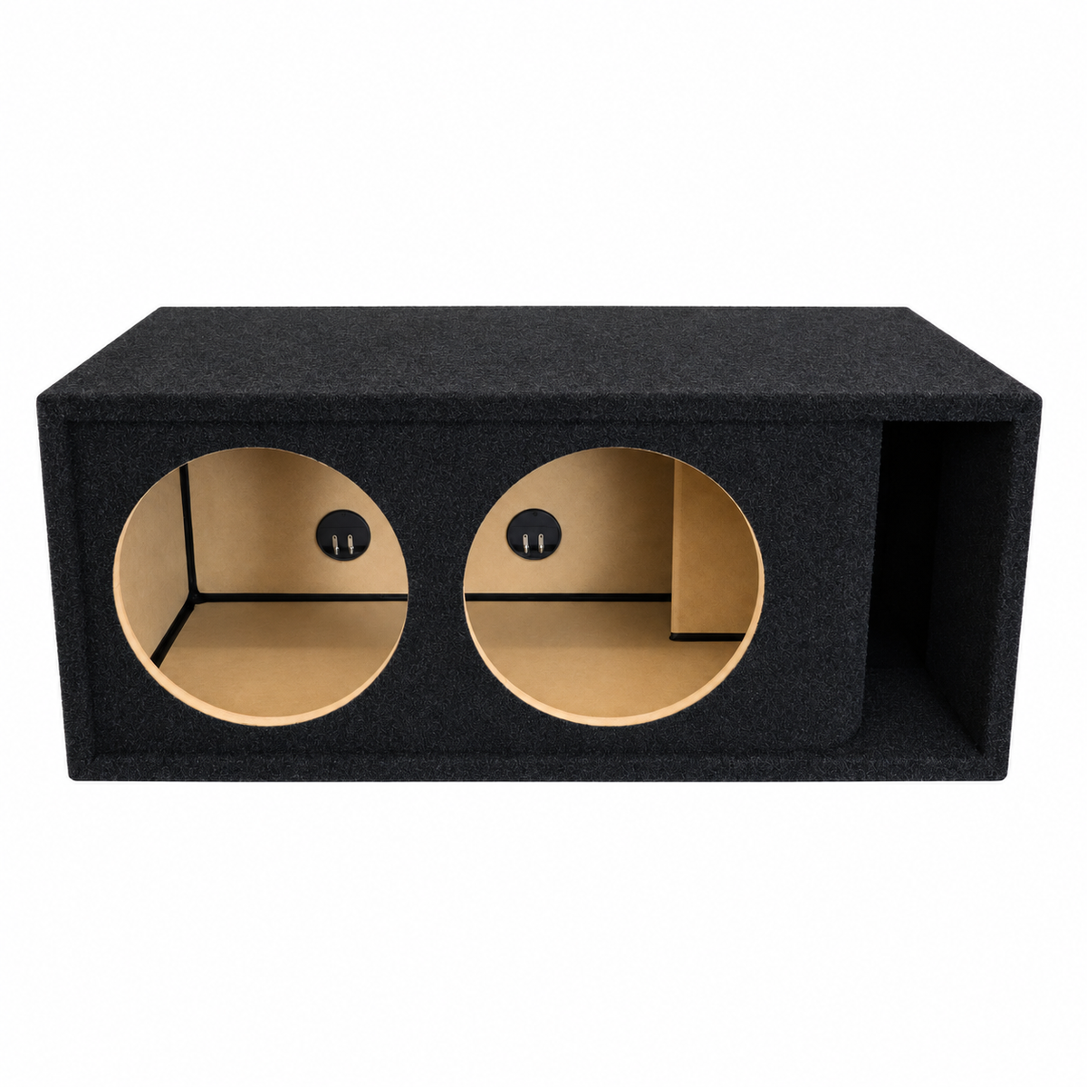 10 in Dual Kerf-Vented Enclosure- all 3/4 inch USA built Subwoofer Enclosure Precision CNC-Cut, Premium MDF Construction. Proudly USA Made.