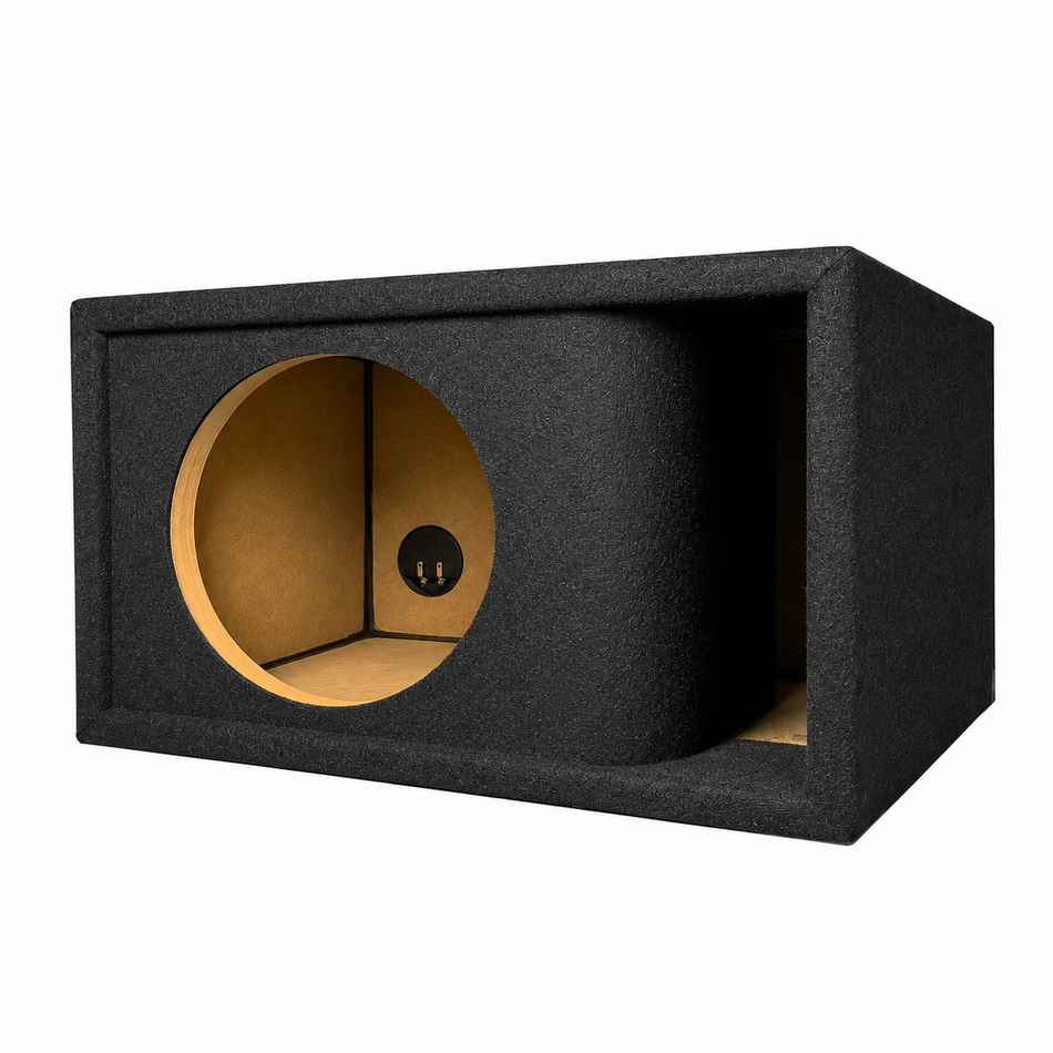 10 in Single Kerf-Vented Enclosure- all 3/4 inch USA built Subwoofer Enclosure Precision CNC-Cut, Premium MDF Construction. Proudly USA Made.