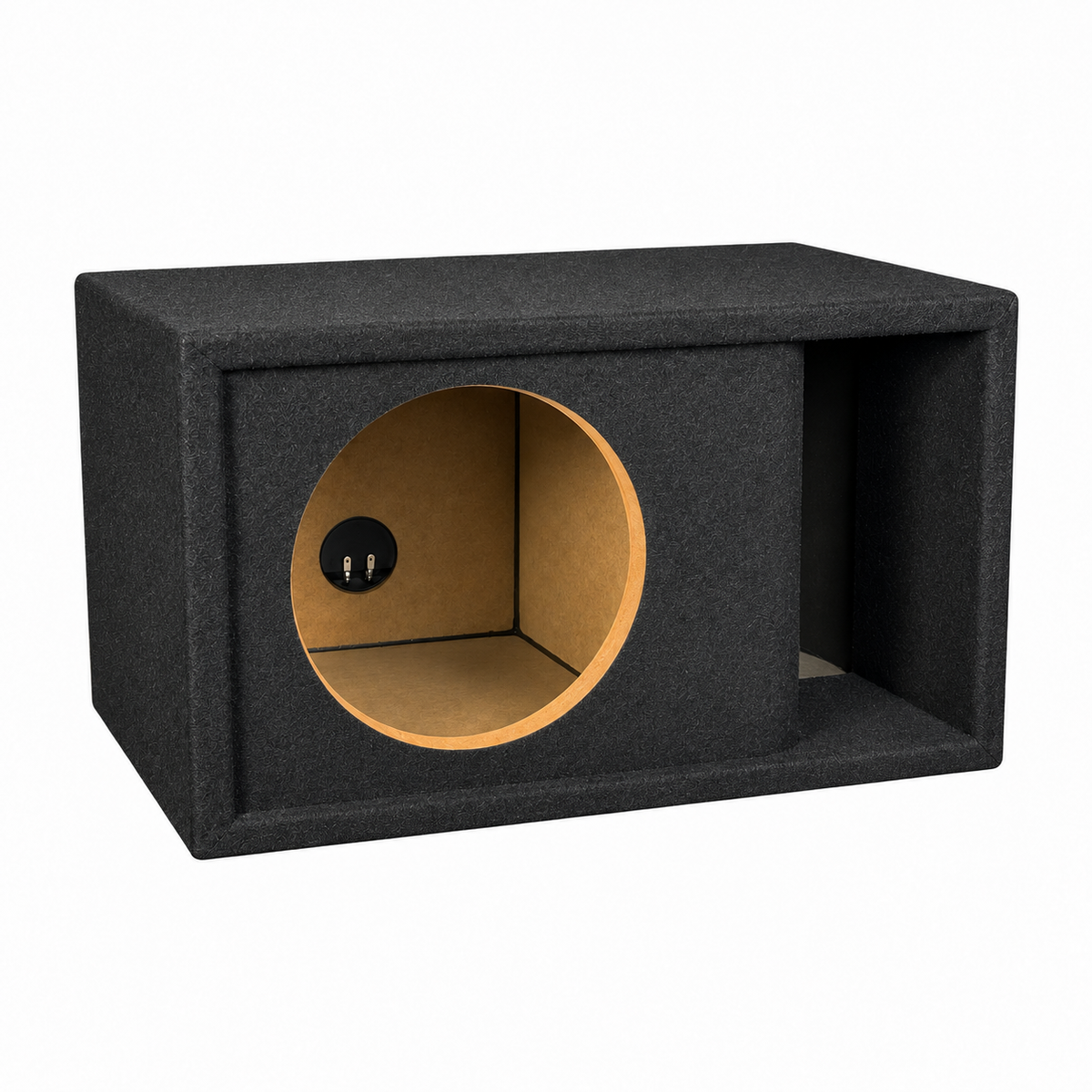 10 in Single Kerf-Vented Enclosure- all 3/4 inch USA built Subwoofer Enclosure Precision CNC-Cut, Premium MDF Construction. Proudly USA Made.