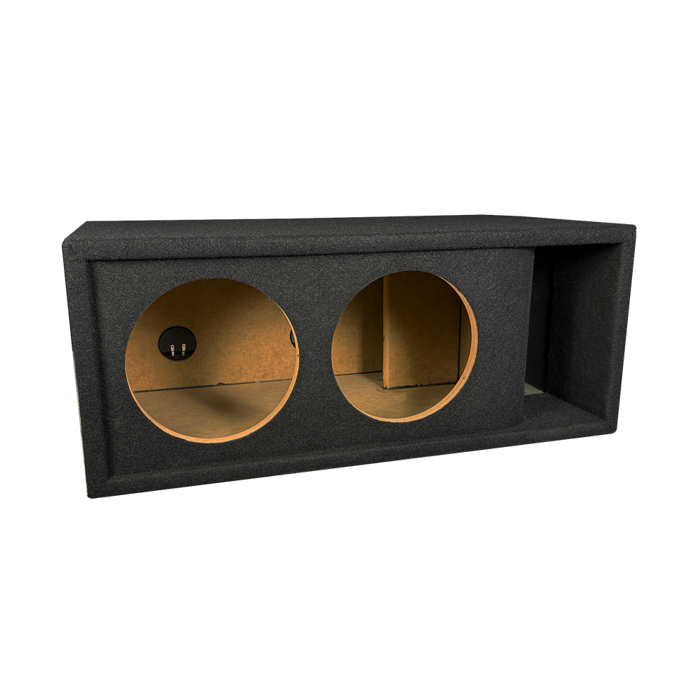 12 in Dual Kerf-Vented Enclosure- all 3/4 inch USA built Subwoofer Enclosure Precision CNC-Cut, Premium MDF Construction. Proudly USA Made.