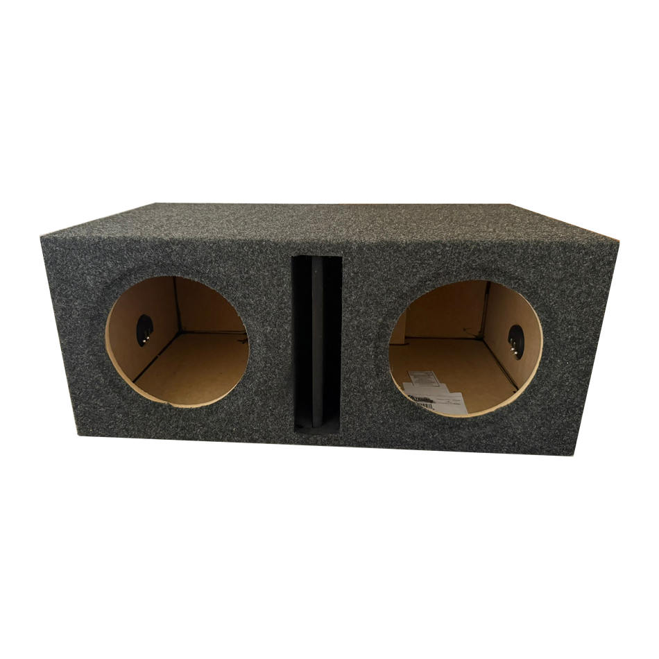 15" Dual Vented Divided Chambers Premium Charcoal Carpeted Subwoofer Box Subwoofer Enclosure Precision CNC-Cut, Premium MDF Construction. Proudly USA Made.