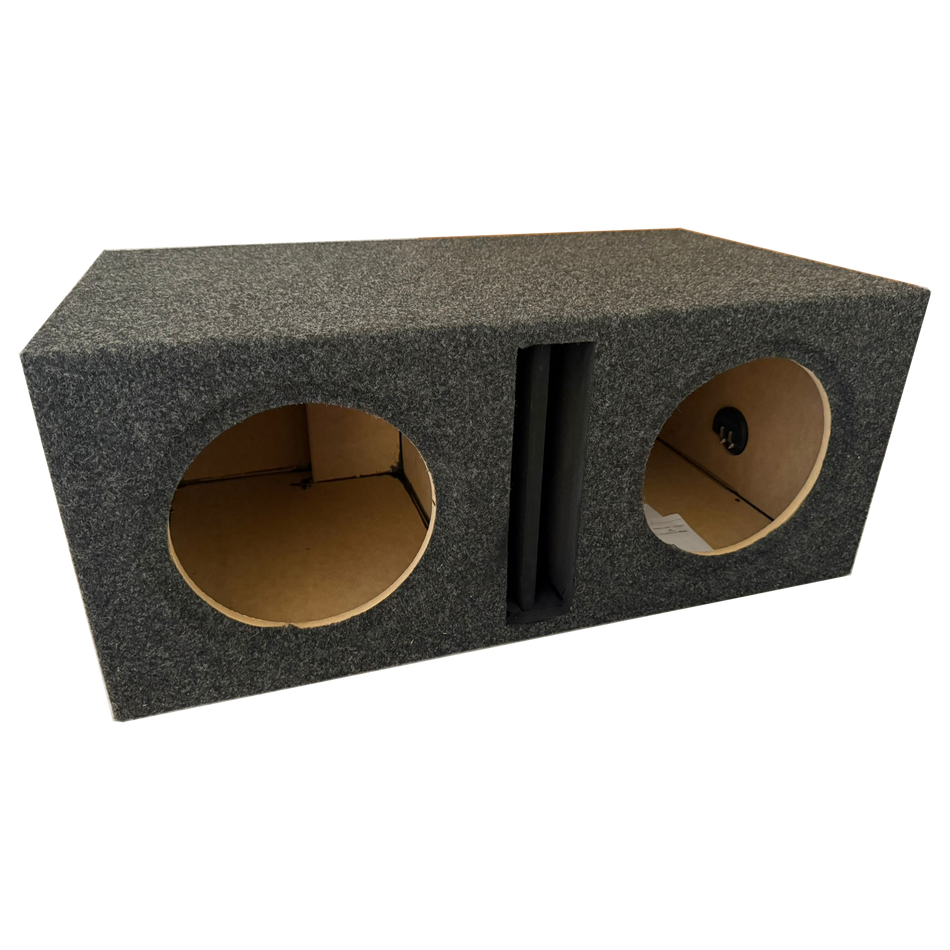 12" Dual Vented Divided Chambers Premium Charcoal Carpeted Subwoofer Box Subwoofer Enclosure  Precision CNC-Cut, Premium MDF Construction. Proudly USA Made.