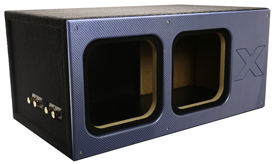 8" Dual SOLO X Dual Vented - ALL 1" MDF, Premium Faceplate, Supreme Terminal Cup (Available Colors: Black, Blue, Red, White) - With Extra Bracing - Proudly USA Built