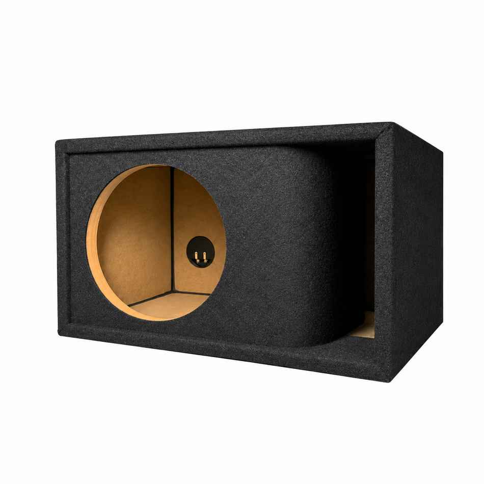 12 in Single Kerf-Vented Enclosure- all 3/4 inch USA built Subwoofer Enclosure Precision CNC-Cut, Premium MDF Construction. Proudly USA Made.