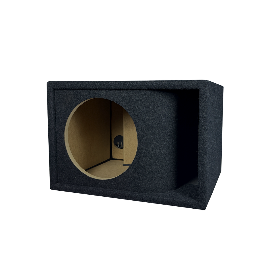 12 in Single Kerf-Vented Enclosure- all 3/4 inch USA built Subwoofer Enclosure Precision CNC-Cut, Premium MDF Construction. Proudly USA Made.