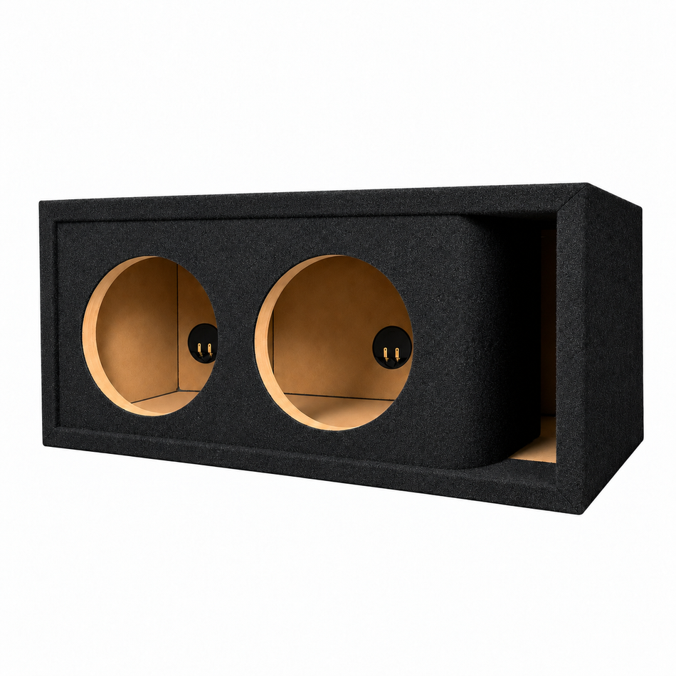 8 in Dual Kerf-Vented Enclosure- all 3/4 inch USA built Subwoofer Enclosure Precision CNC-Cut, Premium MDF Construction. Proudly USA Made.