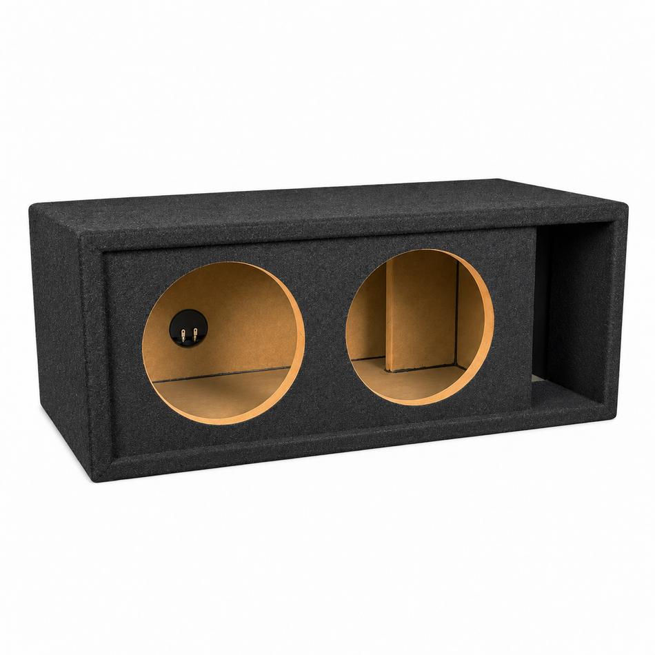 8 in Dual Kerf-Vented Enclosure- all 3/4 inch USA built Subwoofer Enclosure Precision CNC-Cut, Premium MDF Construction. Proudly USA Made.