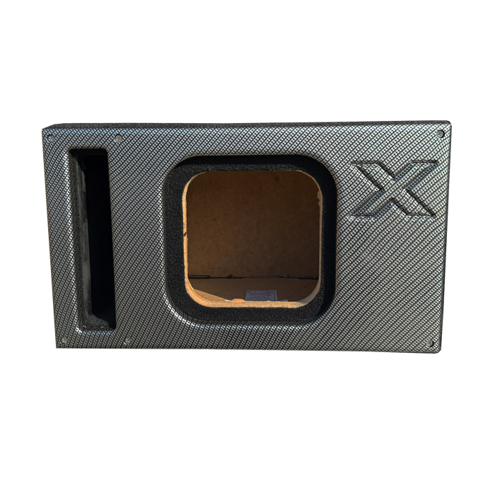 Single 8-inch vented empty enclosure for Kicker Solo X