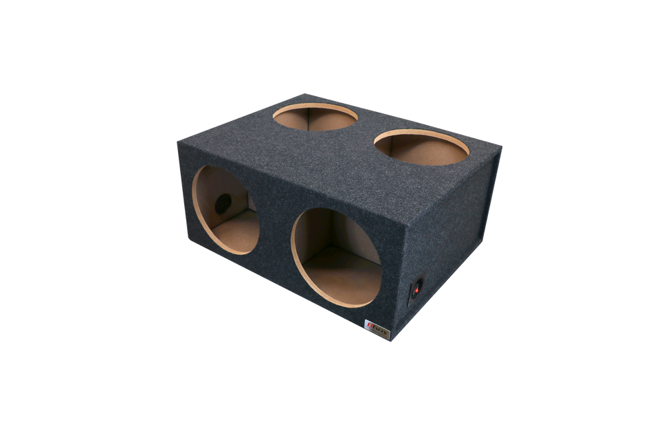 12" Four Hole : 2 Front : 2 Top Sealed Subwoofer Enclosure  Precision CNC-Cut, Premium MDF Construction. Proudly USA Made.