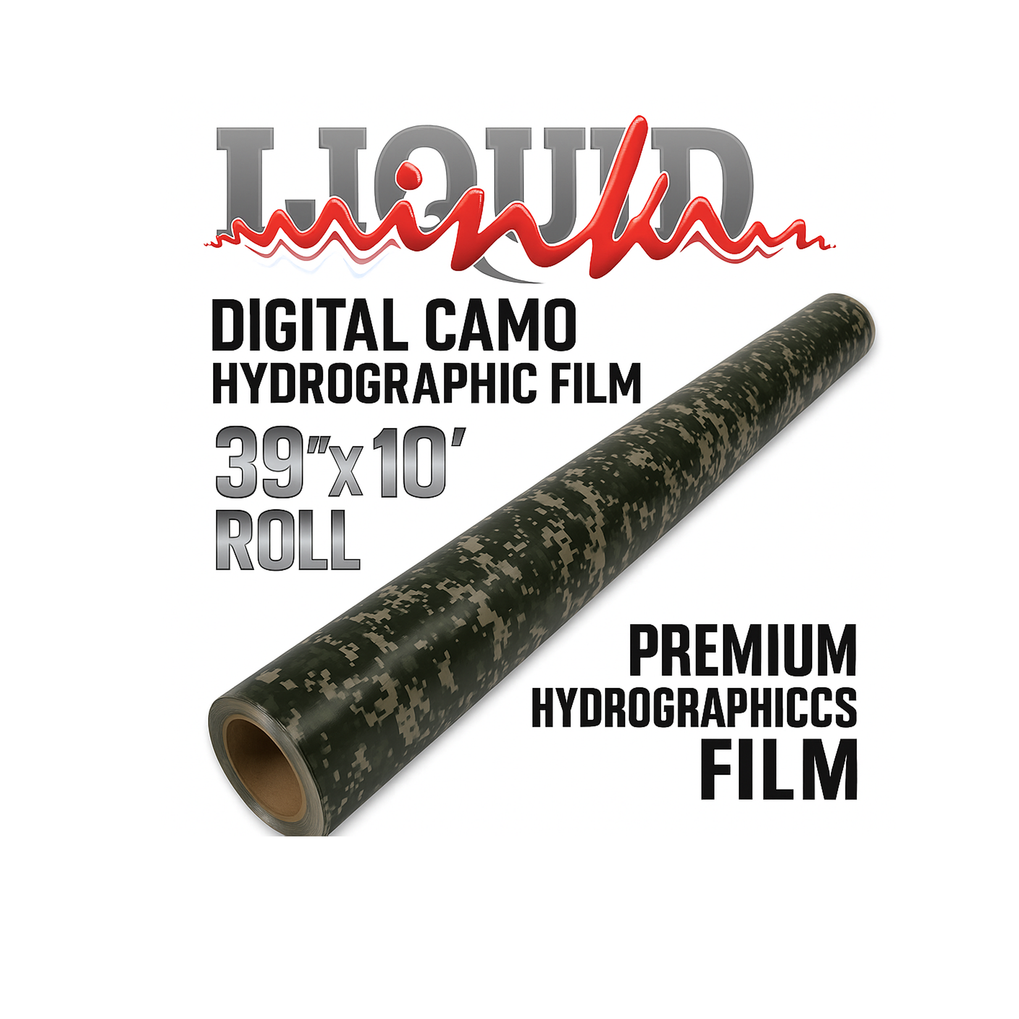 Atrend Liquid Ink Hydrographic Water Transfer Film-Digital Camo Pattern-39" 10 ft Roll