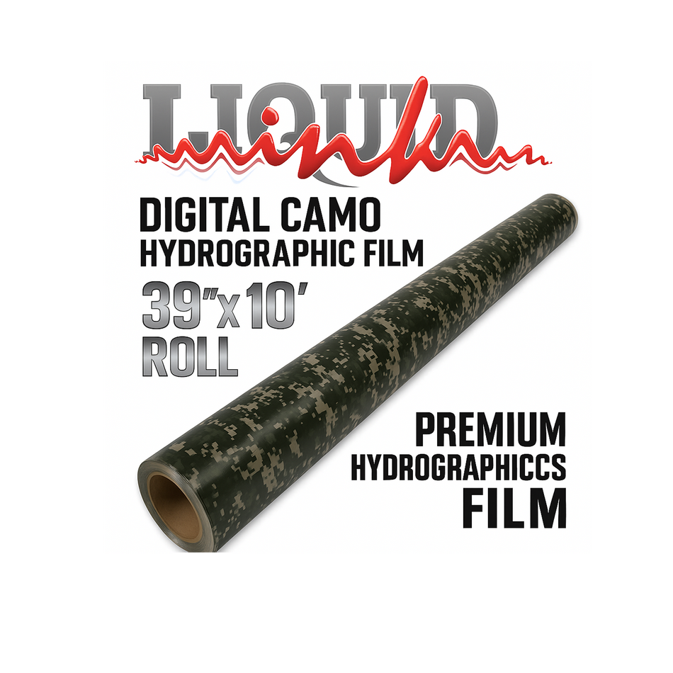 Atrend Liquid Ink Hydrographic Water Transfer Film – Digital Camo Pattern – 39" × 10 ft Roll