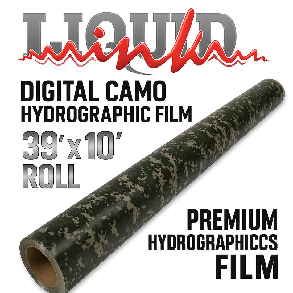 Atrend Liquid Ink Hydrographic Water Transfer Film – Digital Camo Pattern – 39" × 10 ft Roll