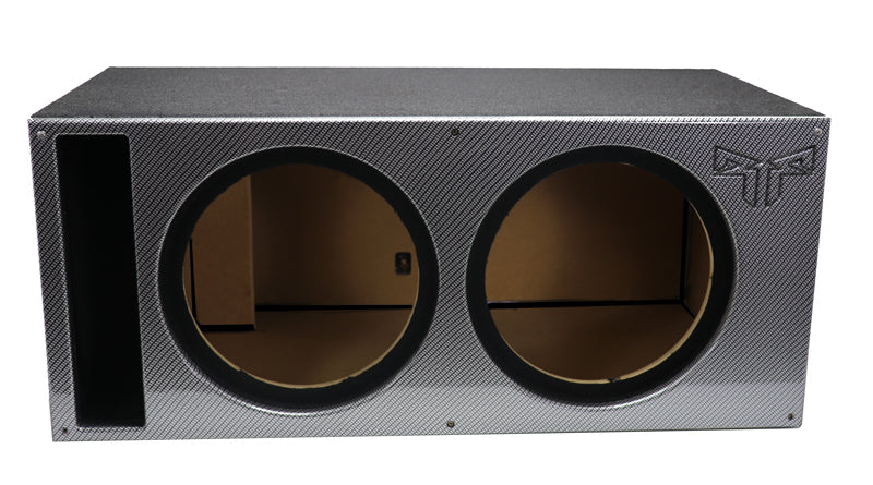 12" Dual Vented Power T1 Enclsoure -Premium Faceplate, Supreme Terminal Cup (Available Colors: Black, Blue, Red, White) - Proudly USA Built.