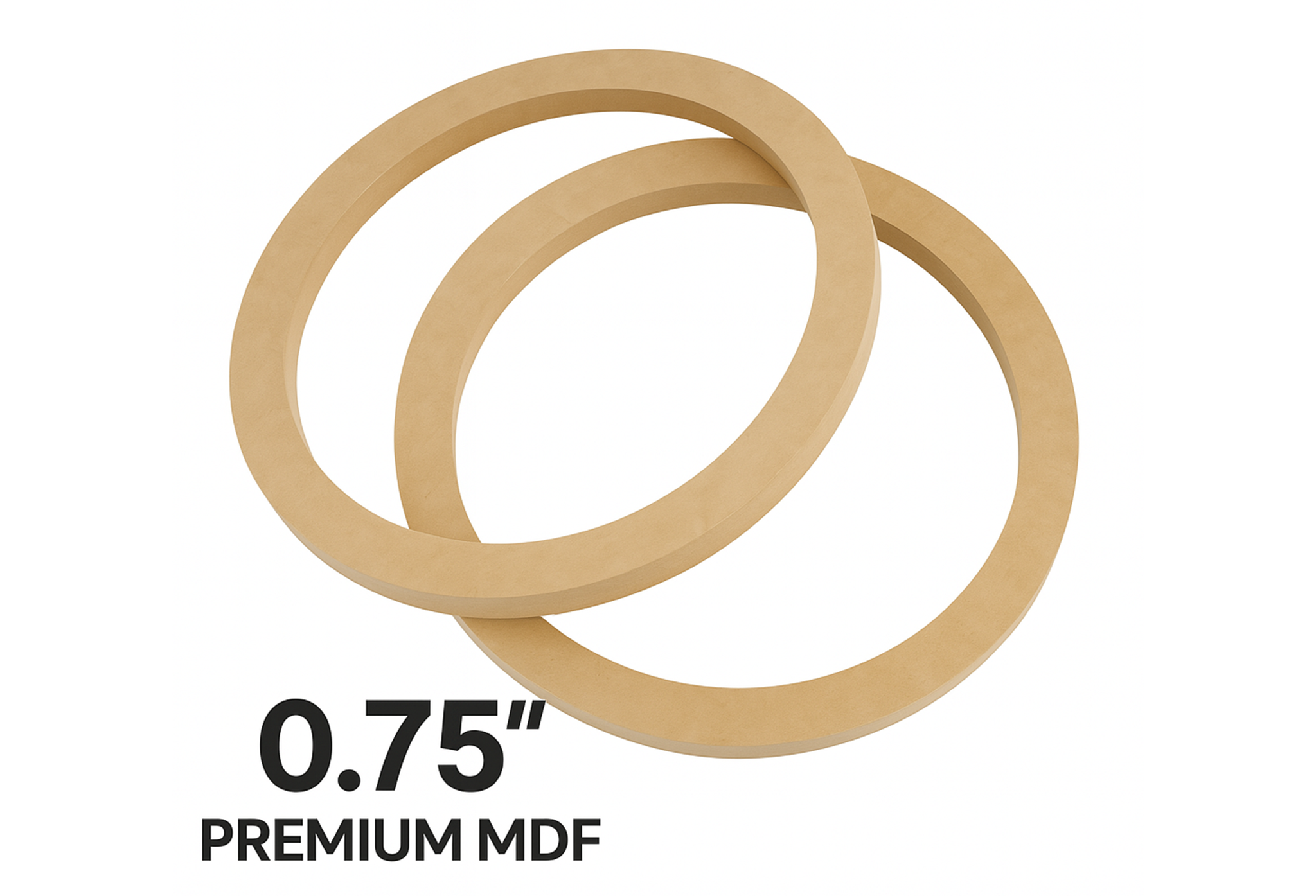 12 in Premium MDF" Subwoofer Spacer Ring - Premium MDF 3/4 Inch Thick Material