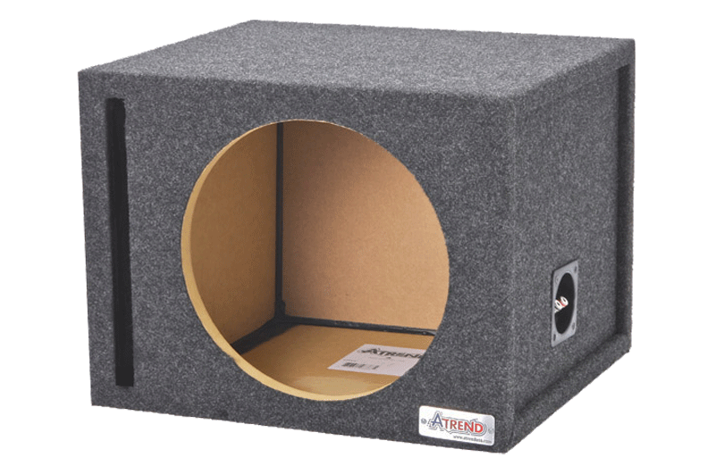 Atrend 12" Single Slot Vented Subwoofer Enclosure - Proudly USA Built for Alpine Subwoofers  E-S-R-X Series