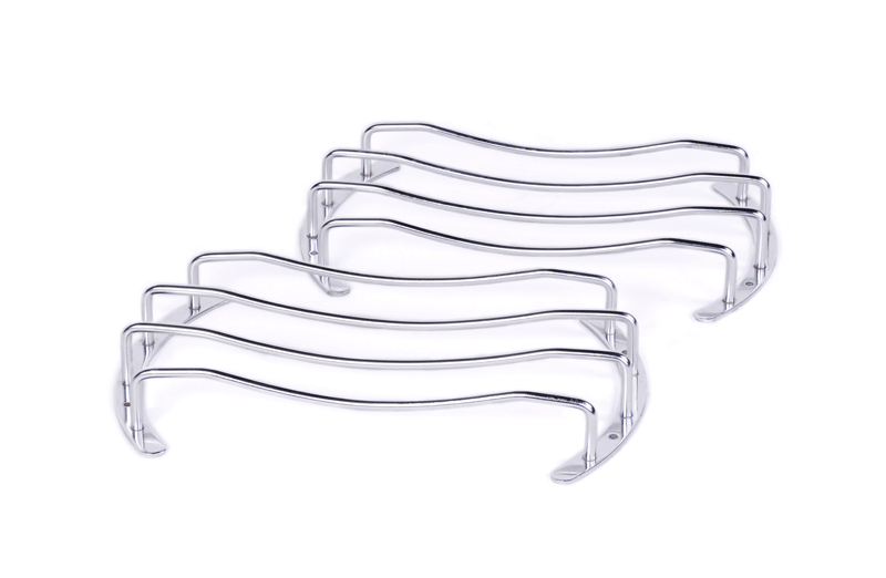 10 in Chrome Mesh-style Subwoofer Grill Pair - Universal Fit