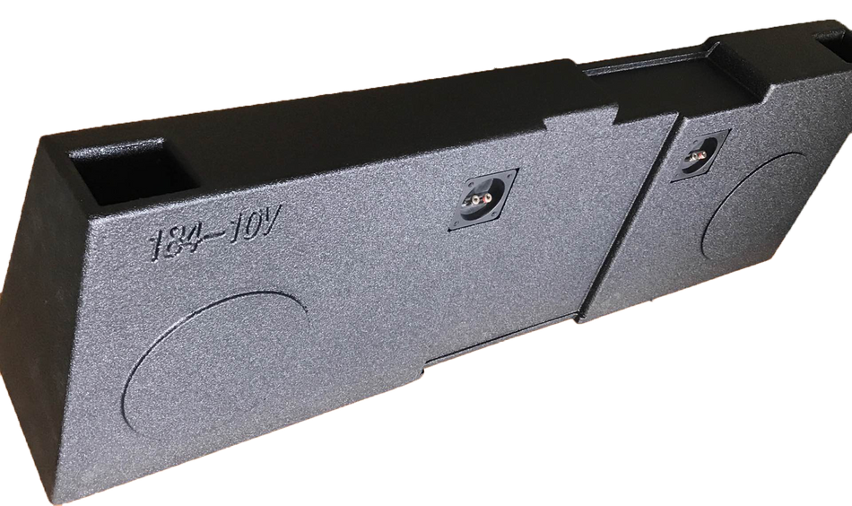 A184-10V - Dual 10" Tuff Coat Sprayliner Vented Chevrolet-GMC 2014-2018 Crew Cab