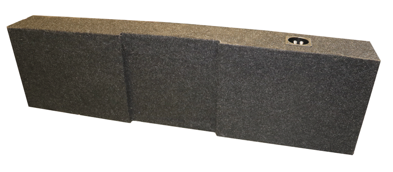 U-8CPQV-Dual Vented 8" Carpeted Universal:  GM Crew Cab - 07-23 with 1" Front Baffle